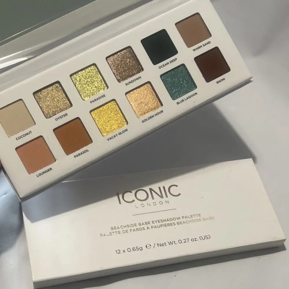 ICONIC London Beachside Babe Eyeshadow Palette 12 Shades Shimmer Matte